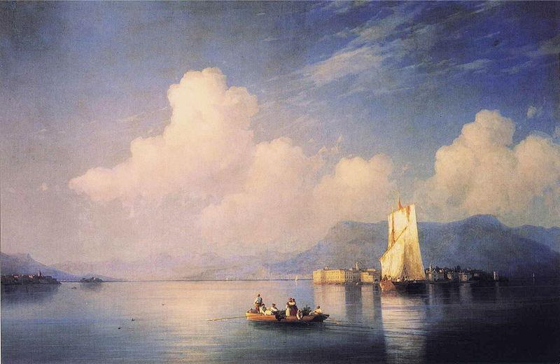 Ivan Aivazovsky Lake Maggiore in the Evening oil painting image